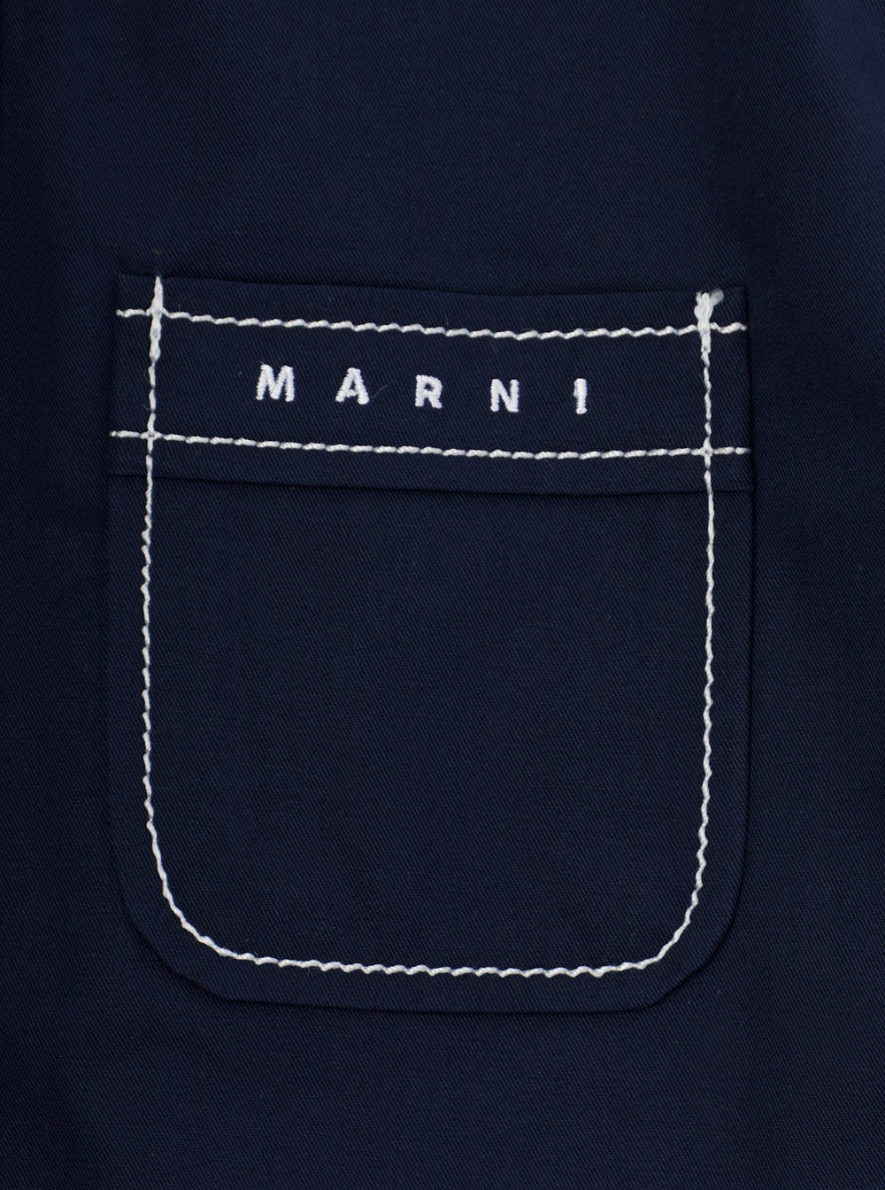 Classic Collar Jacket with Lettering Logo on Front in Blue Cotton for Girls Blu Blazers