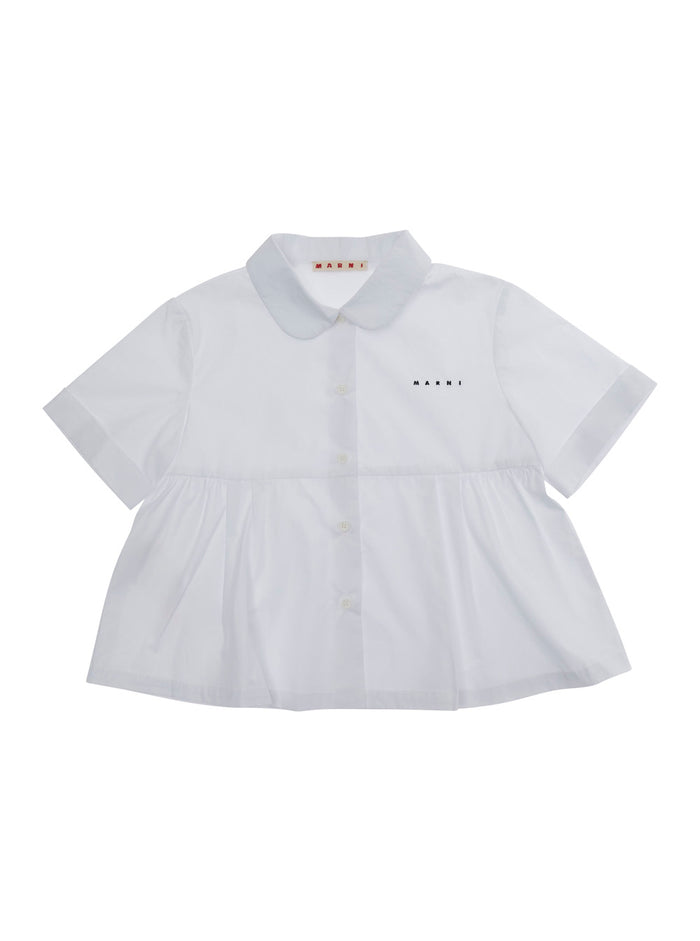 White Shirt M01741M00UWMC121F0M100 with Classic Collar and Long Sleeves in Cotton for Men Blouses