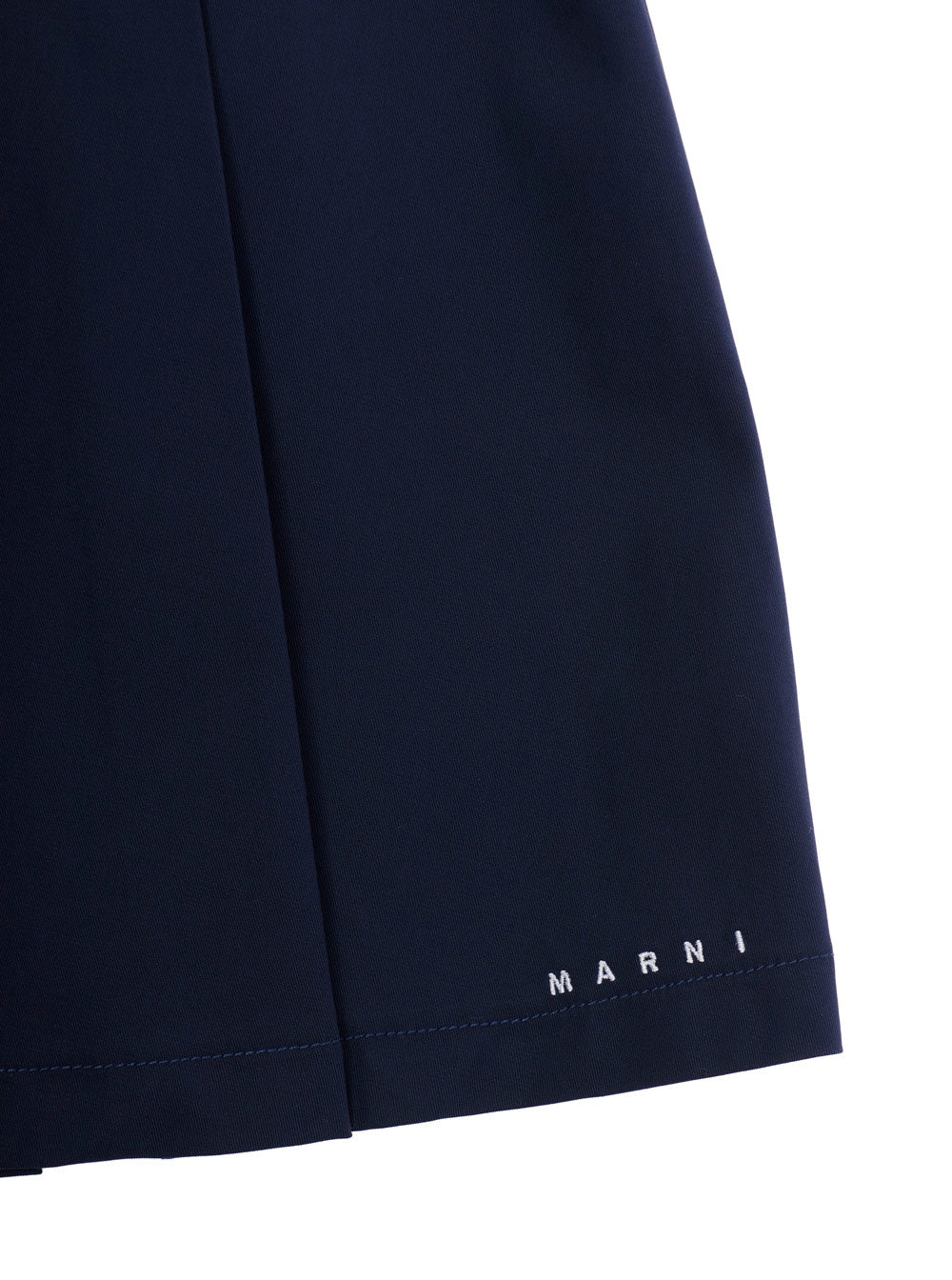Skirt M01753M00UVMG169F0M860 Blue with Pleated Details and Cotton Lettering Logo for Girls Blu