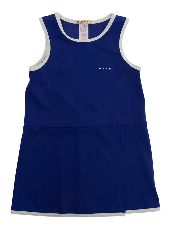 Swim Cover-Up Blue Nylon Dress
