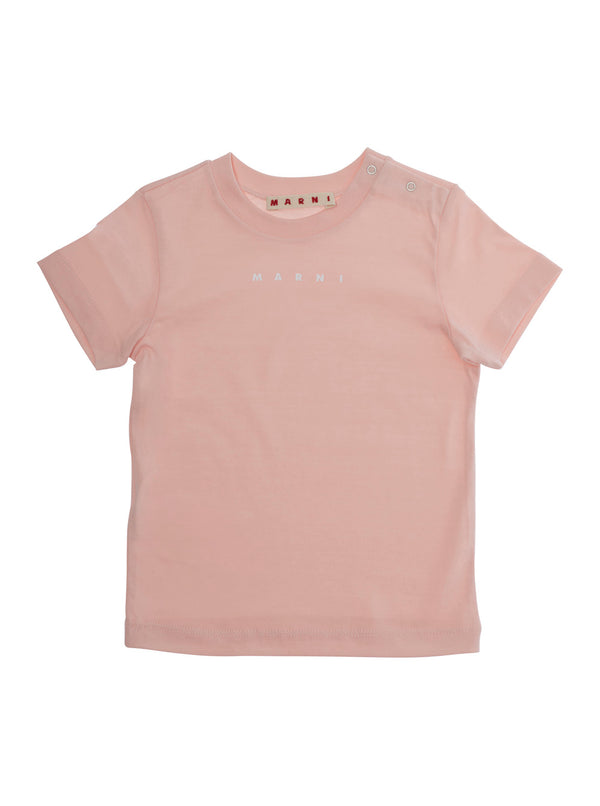 T-Shirt Crew Neck Pink Cotton T-shirts