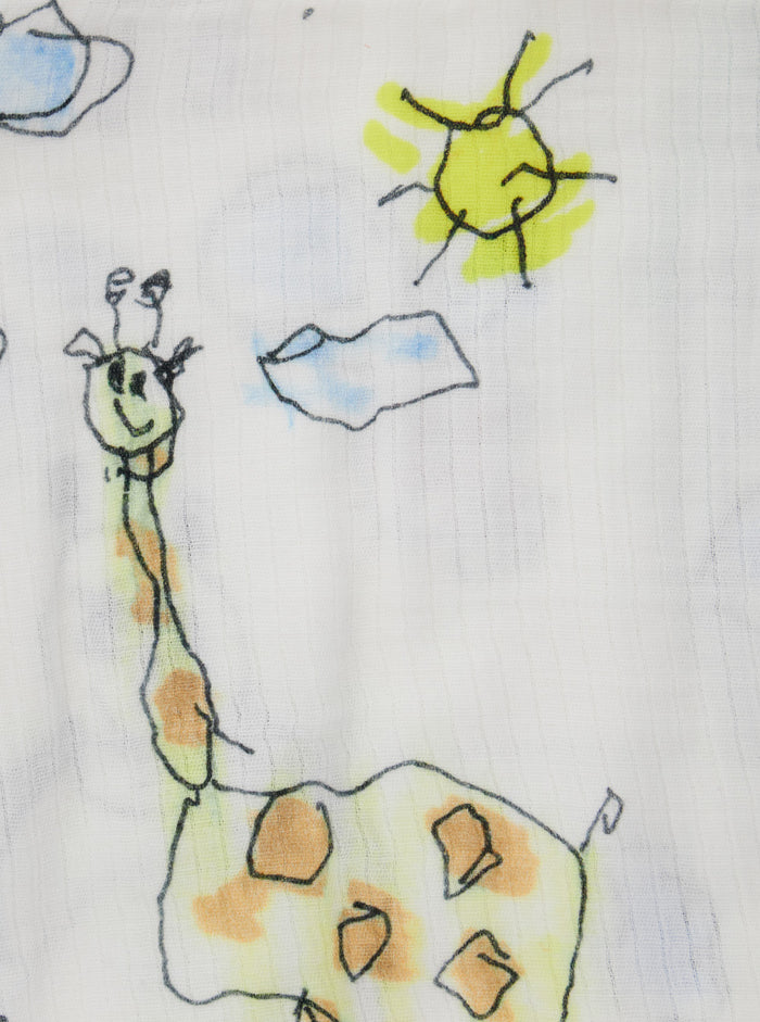 Set of Two Marni Blankets with All-Over Print in White Cotton for Kids
