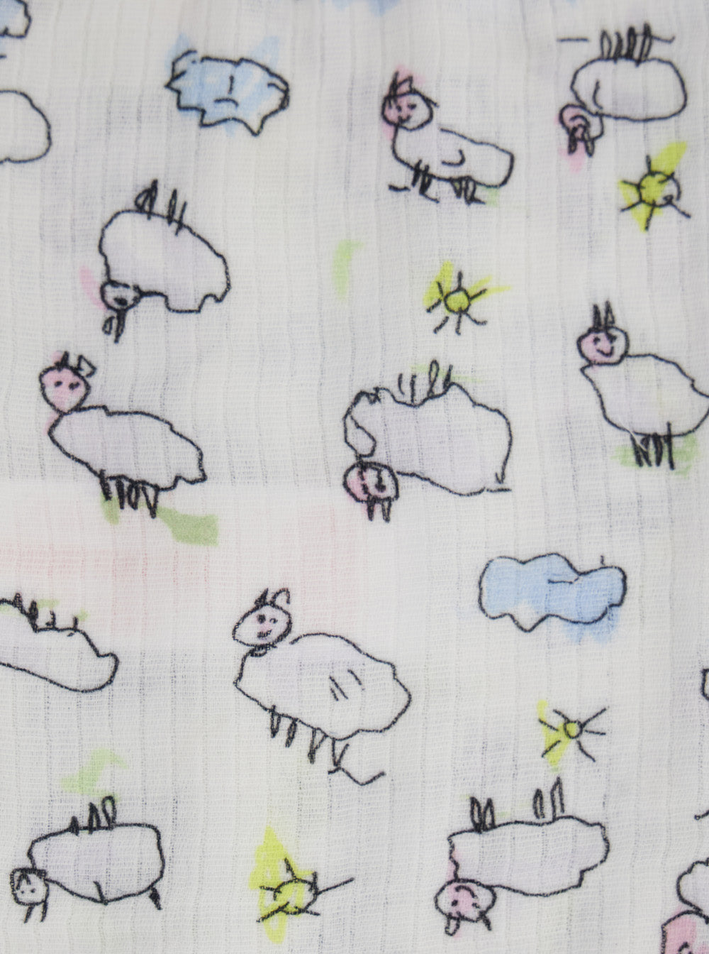 Set of Two Marni Blankets with All-Over Print in White Cotton for Kids