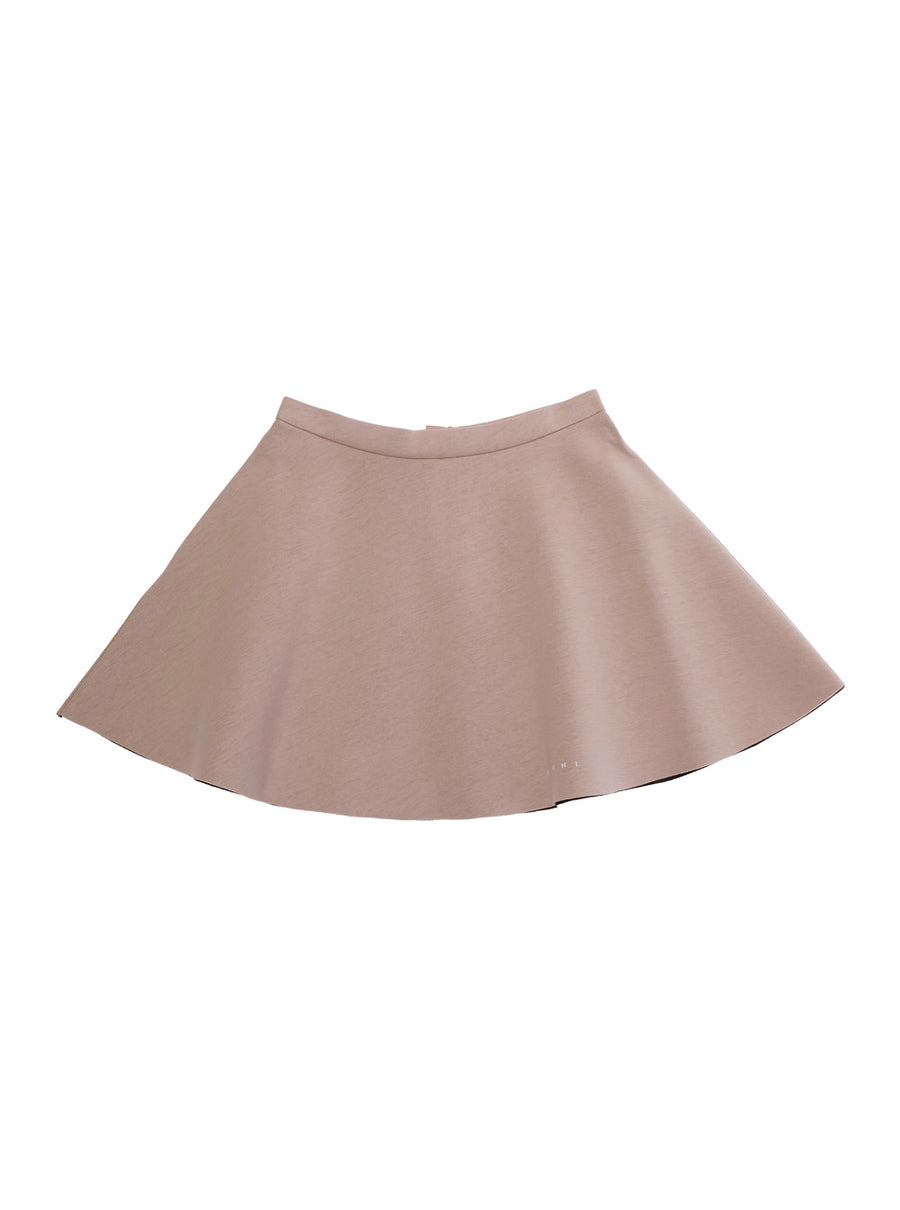 Skirt Flared Pink Cotton Blend