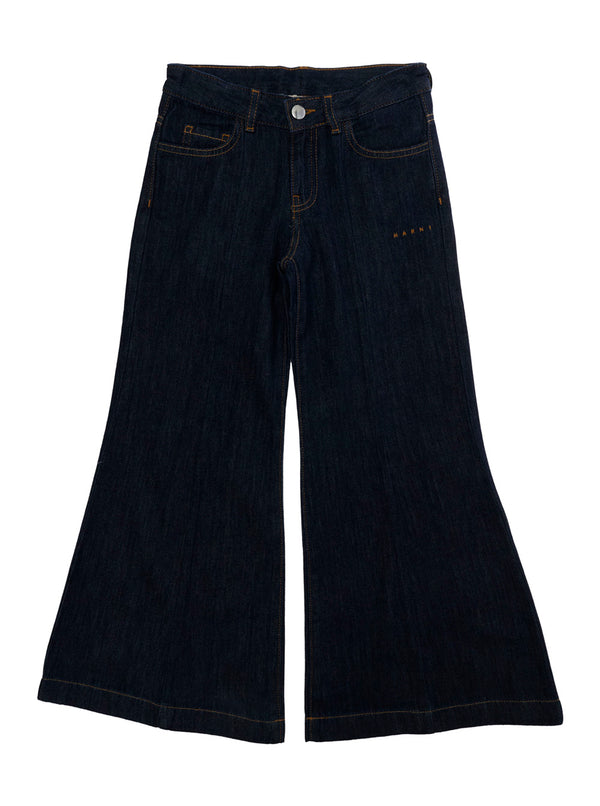 Pants 5 Pockets Blue Cotton Trousers