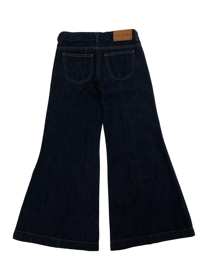 Blue 5 POCKETS Pants with Five and Front Closure in Cotton for Men Blu Trousers