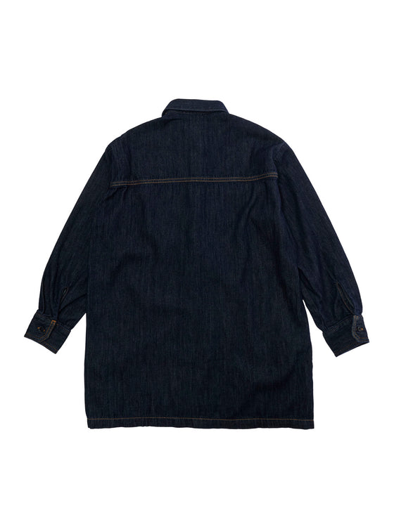 Blue Dress M01809M00WGMD333F0M01 with Short Sleeves and Colorful Details in Cotton for Kids Blu