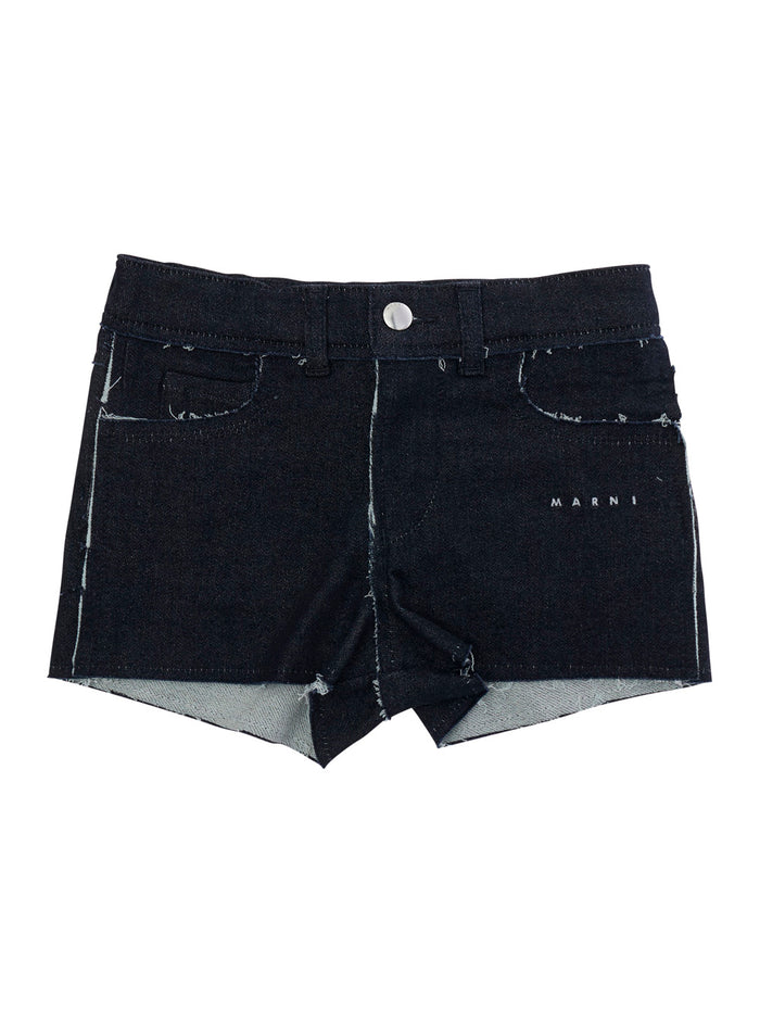 Blue Shorts M01810M00WFMP253F0M01 with Elastic Waist and Side Pockets in Cotton for Women Blu Elastane Bermuda