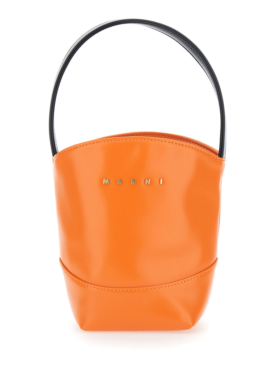 Crossbody Bag, Orange Ecoleather Polyester Shoulder Bags