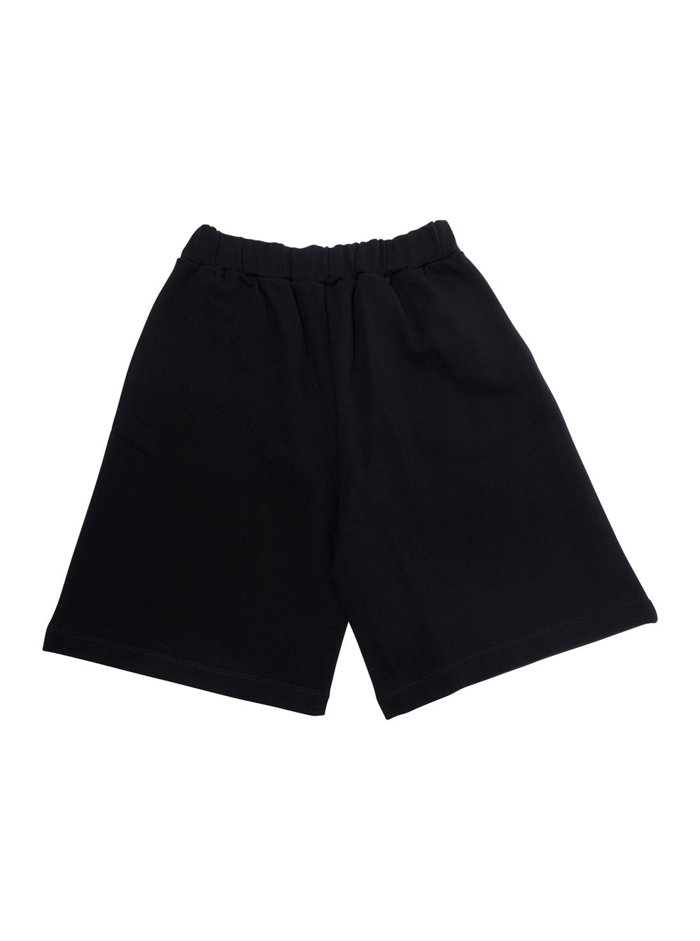 Black Shorts M01823M00V0MP217U0M900 with Elastic Waist and Lettering Logo on the Front in Cotton for Kids Bermuda