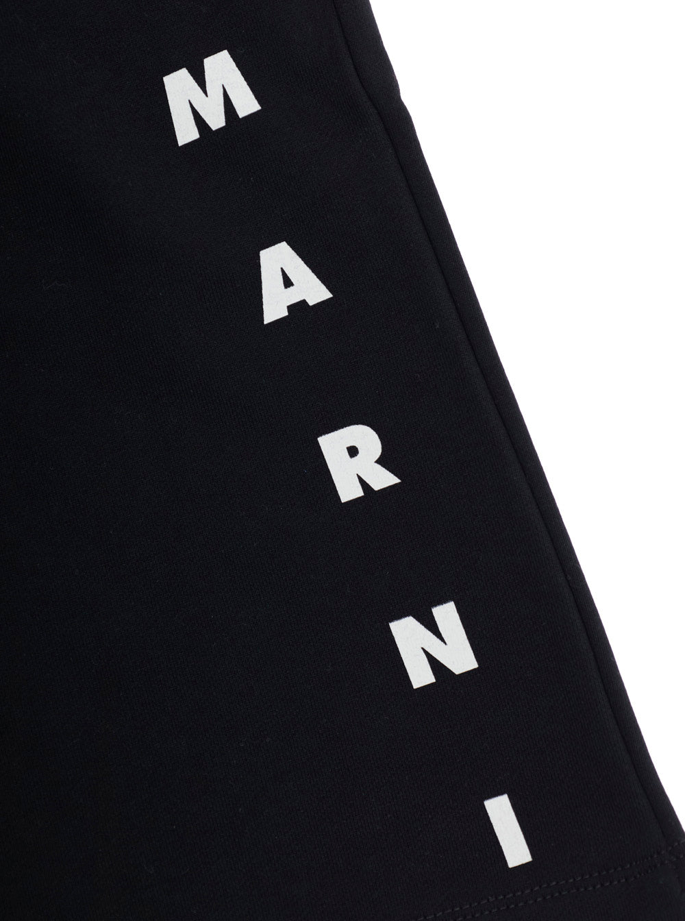 Black Shorts M01823M00V0MP217U0M900 with Elastic Waist and Lettering Logo on the Front in Cotton for Kids Bermuda