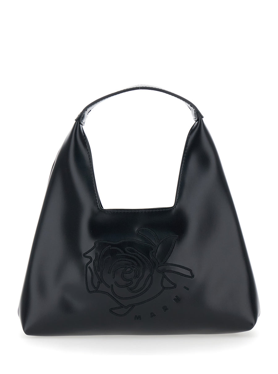 Shoulder Bag, Black Ecoleather Polyester Bags