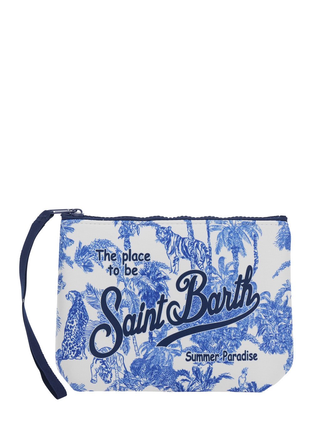Aline Blue Clutch With Tech Fabric Details For Women Blu Clutches And Pochettes