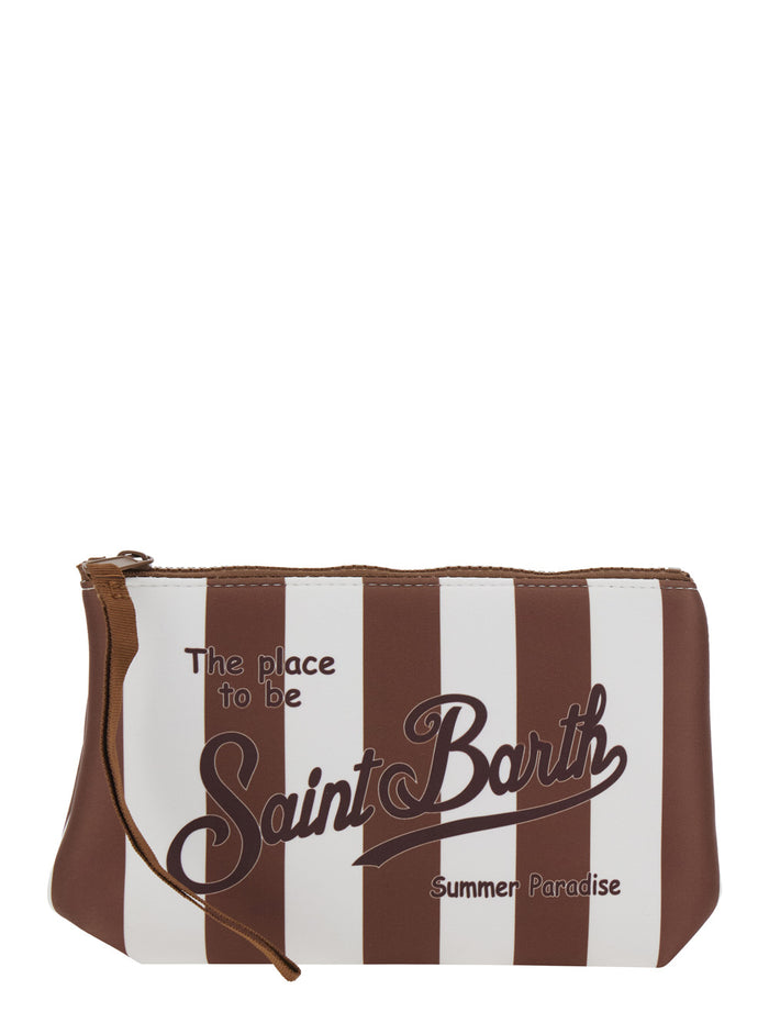 Aline Clutch Bag With Brown Details Clutches And Pochettes