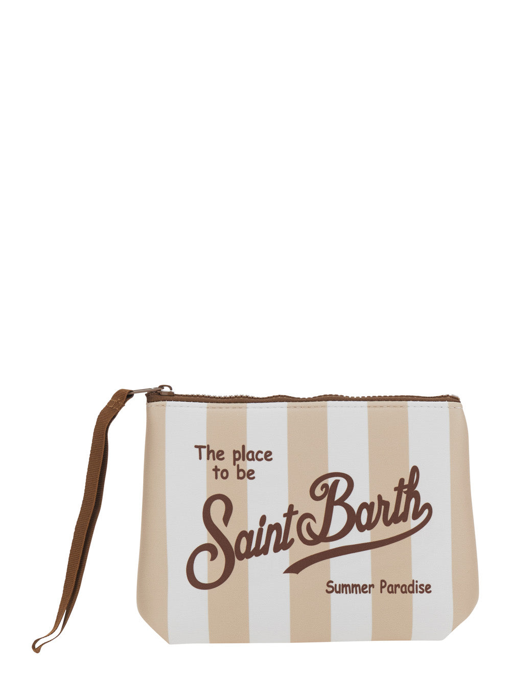 Aline Beige Zip Closure Clutch In Styrene-Butadiene Rubber For Women Clutches And Pochettes