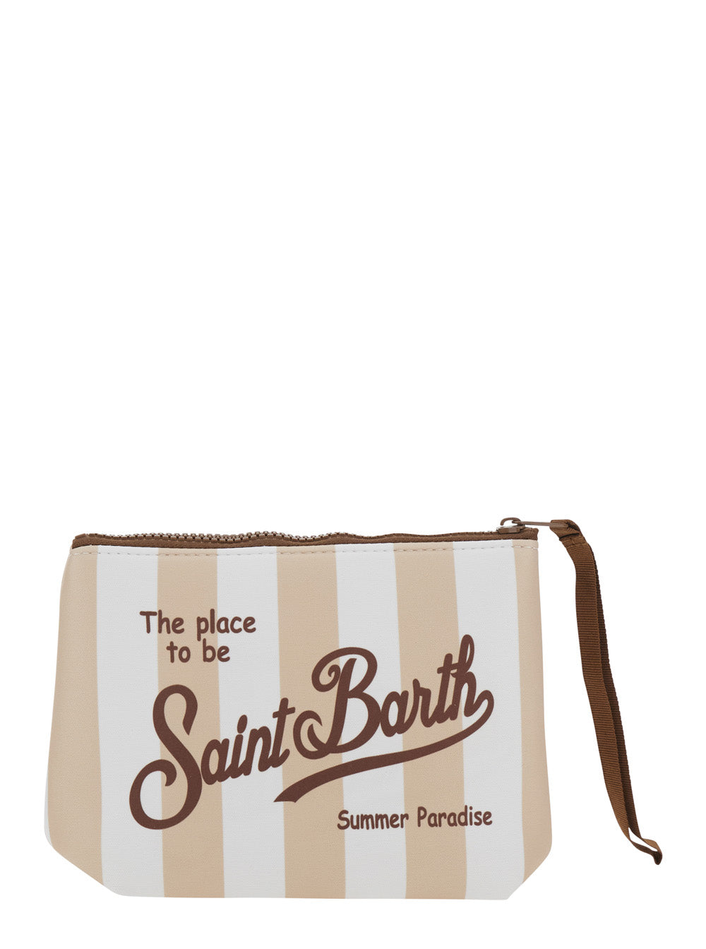 Aline Beige Zip Closure Clutch In Styrene-Butadiene Rubber For Women Clutches And Pochettes