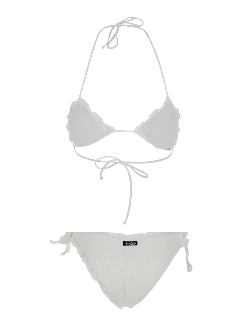 Moon - Sangallo Mini Daisy Embry 01 Bikini With Lace Details Fabric White Women Polyamide Elastane Beachwear