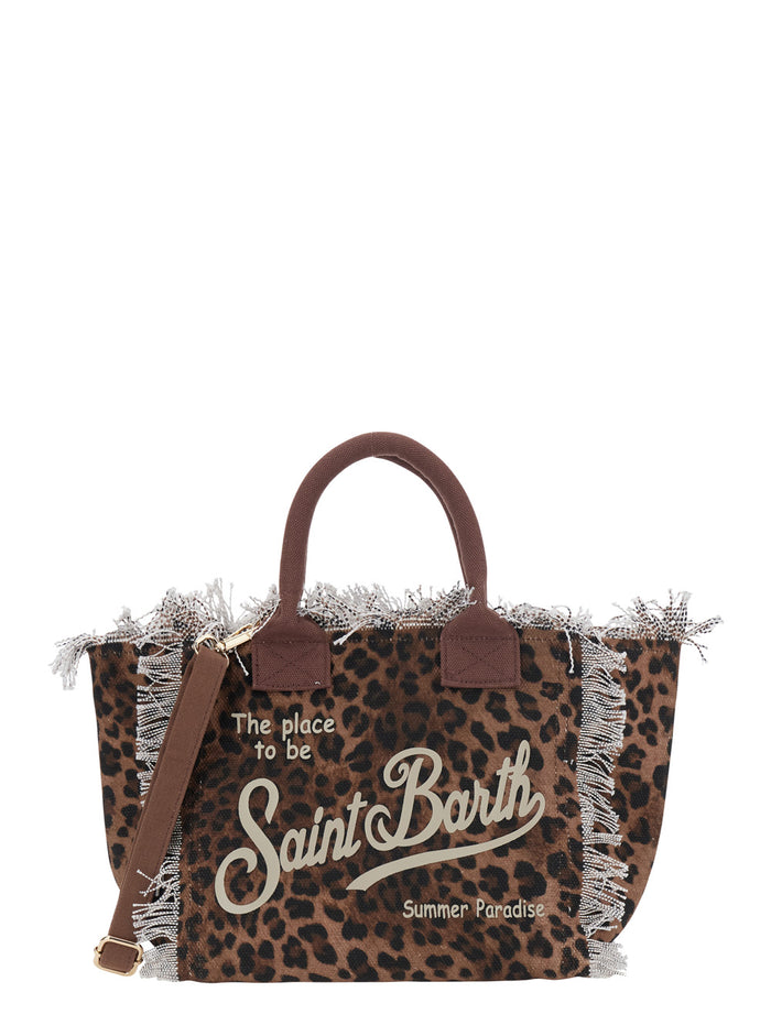 Handbag Colette With Brown Cotton Details For Women Hand Bags