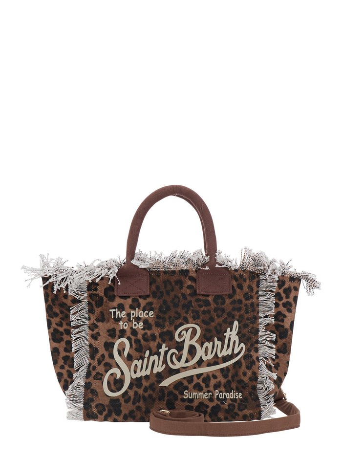 Handbag Colette With Brown Cotton Details For Women Hand Bags