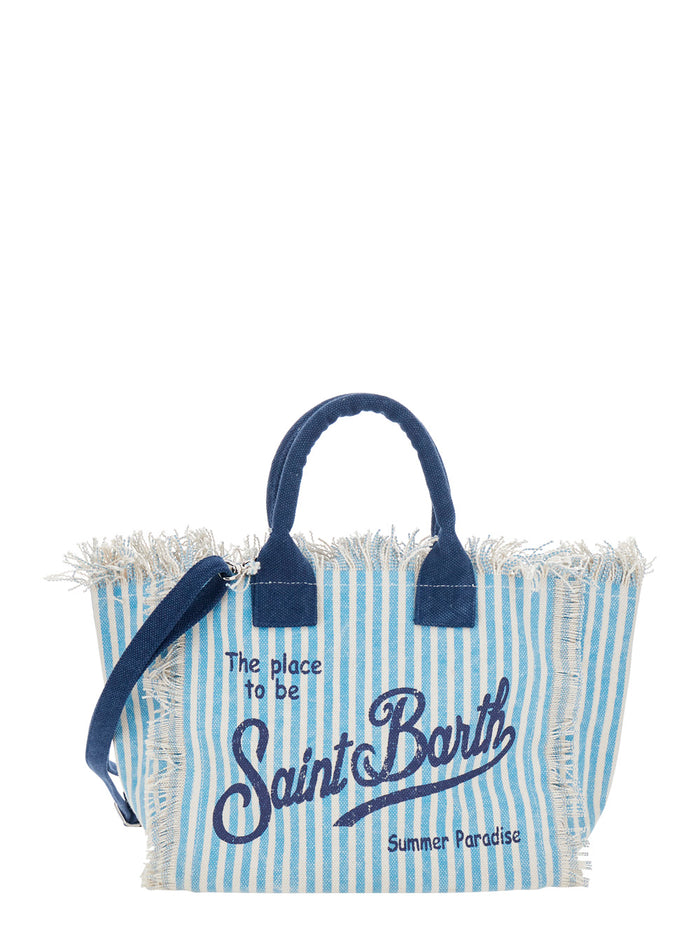 Handbag Colette With Handles And Blue Leather Details For Women Blu Hand Bags