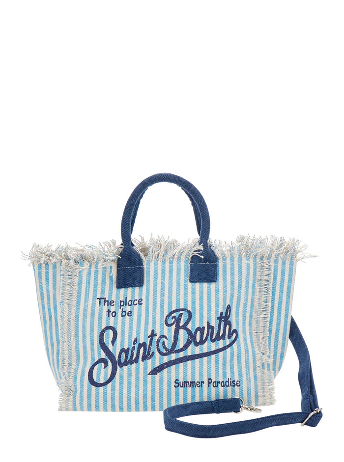 Handbag Colette With Handles And Blue Leather Details For Women Blu Hand Bags