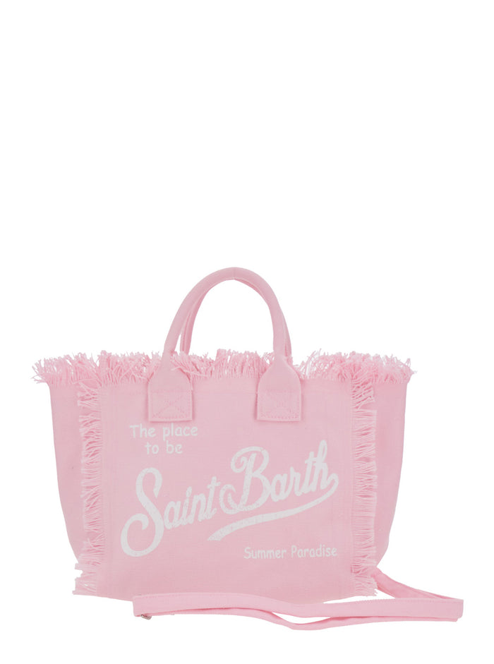 Handbag Colette With White Cotton Details For Women Pink Hand Bags