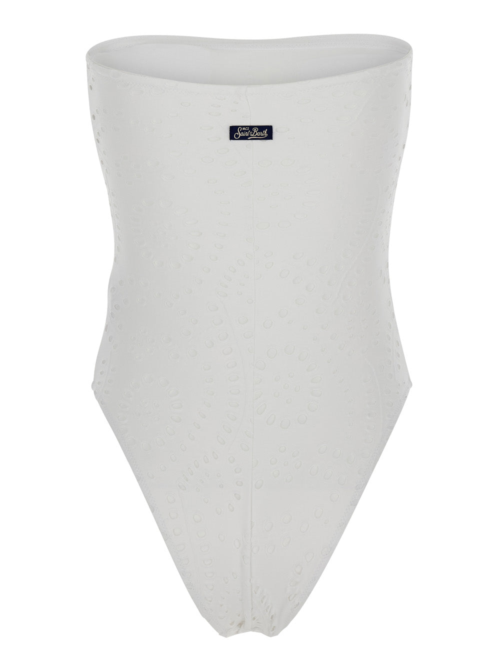 Khyra - Sangallo Sunflower Embry 01 White One-Piece Swimsuit With Embroidery Details Fabric Women Polyamide Elastane Beachwear