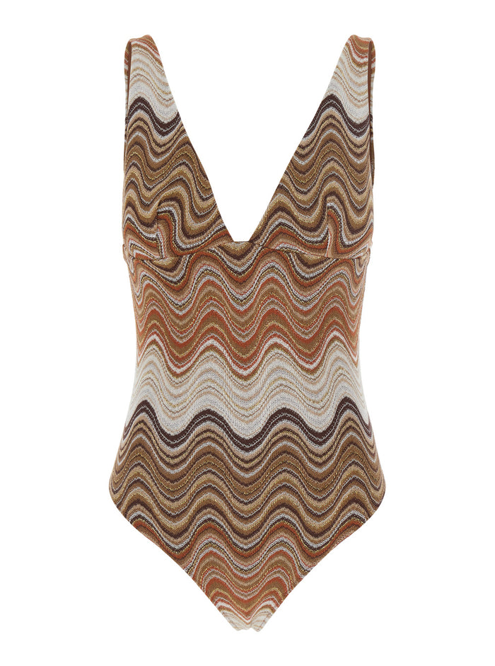 Mavi - Rachel Sea Wave 1 One-Piece Swimsuit With Print Tech Fabric Multicolor Women Polyamide Elastane Beachwear