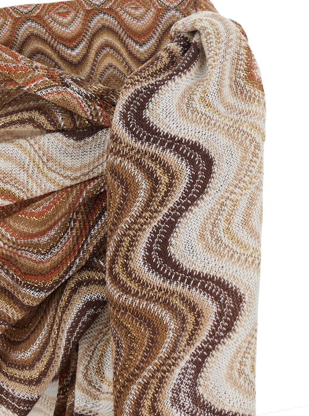 Sery - Rachel Sea Wave 18 Long Skirt With Motif Cotton Blend And Tech Fabric Multicolor Women