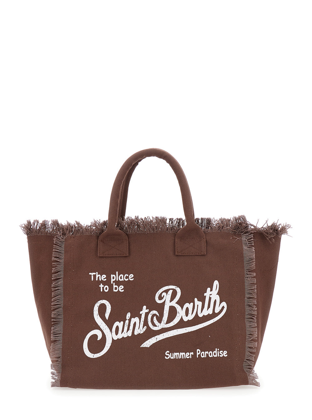 Handbag Vanity Brown Cotton For Women Hand Bags