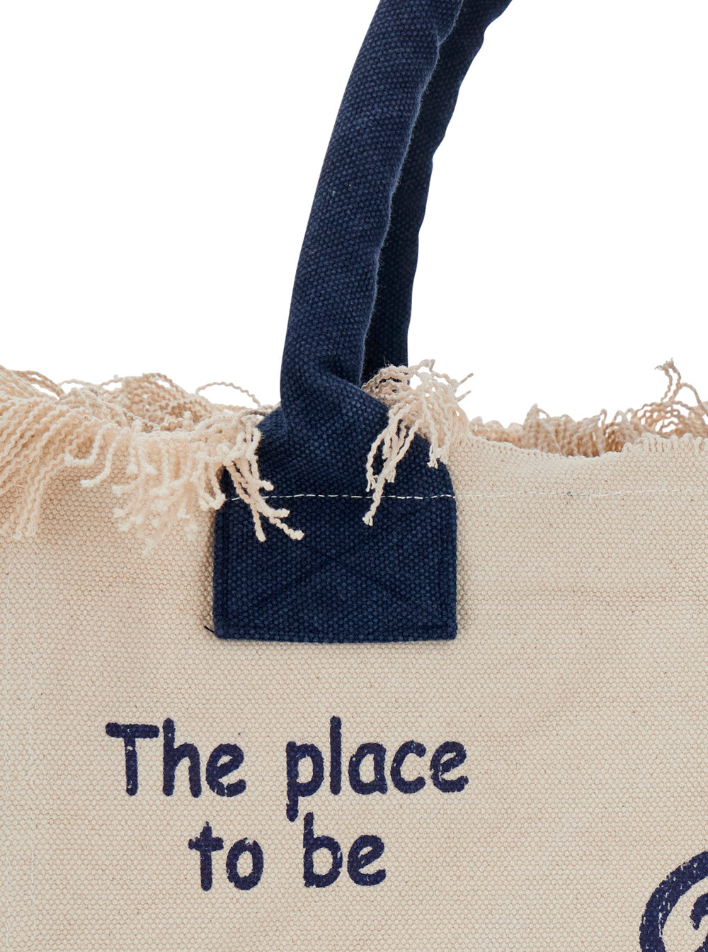 Handbag VANITY with beige cotton details for Women Hand Bags