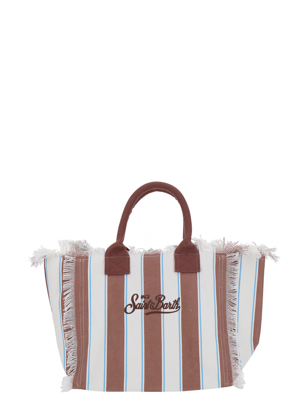 Handbag Vanity With Brown Cotton Details For Women Hand Bags