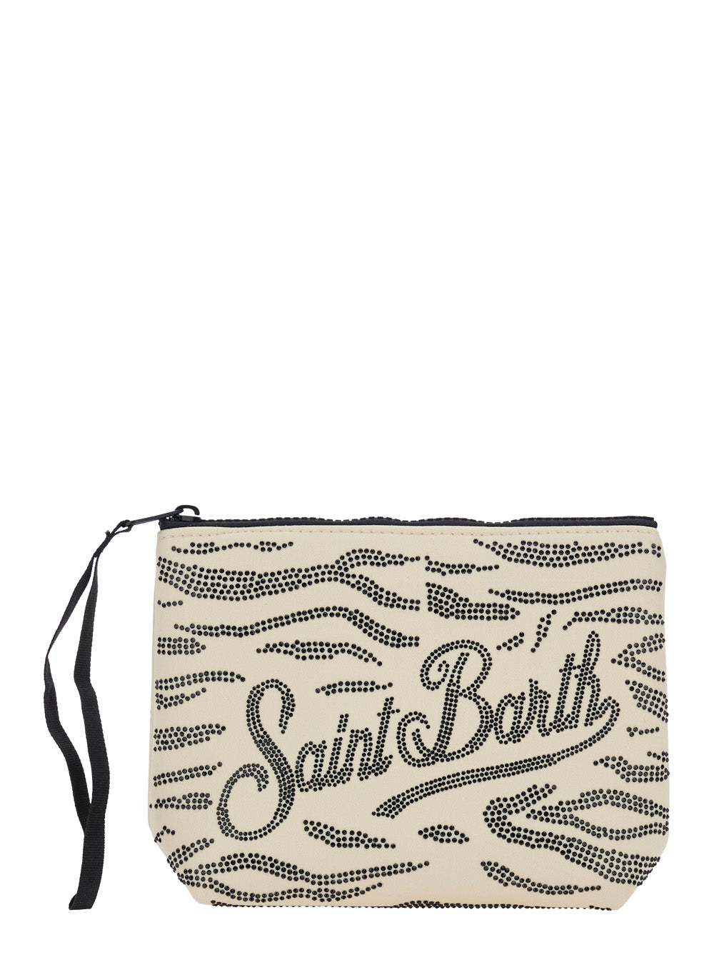 Clutch Bag ALINE STRASS with Zebra Motif in Multicolor Fabric Clutches And Pochettes