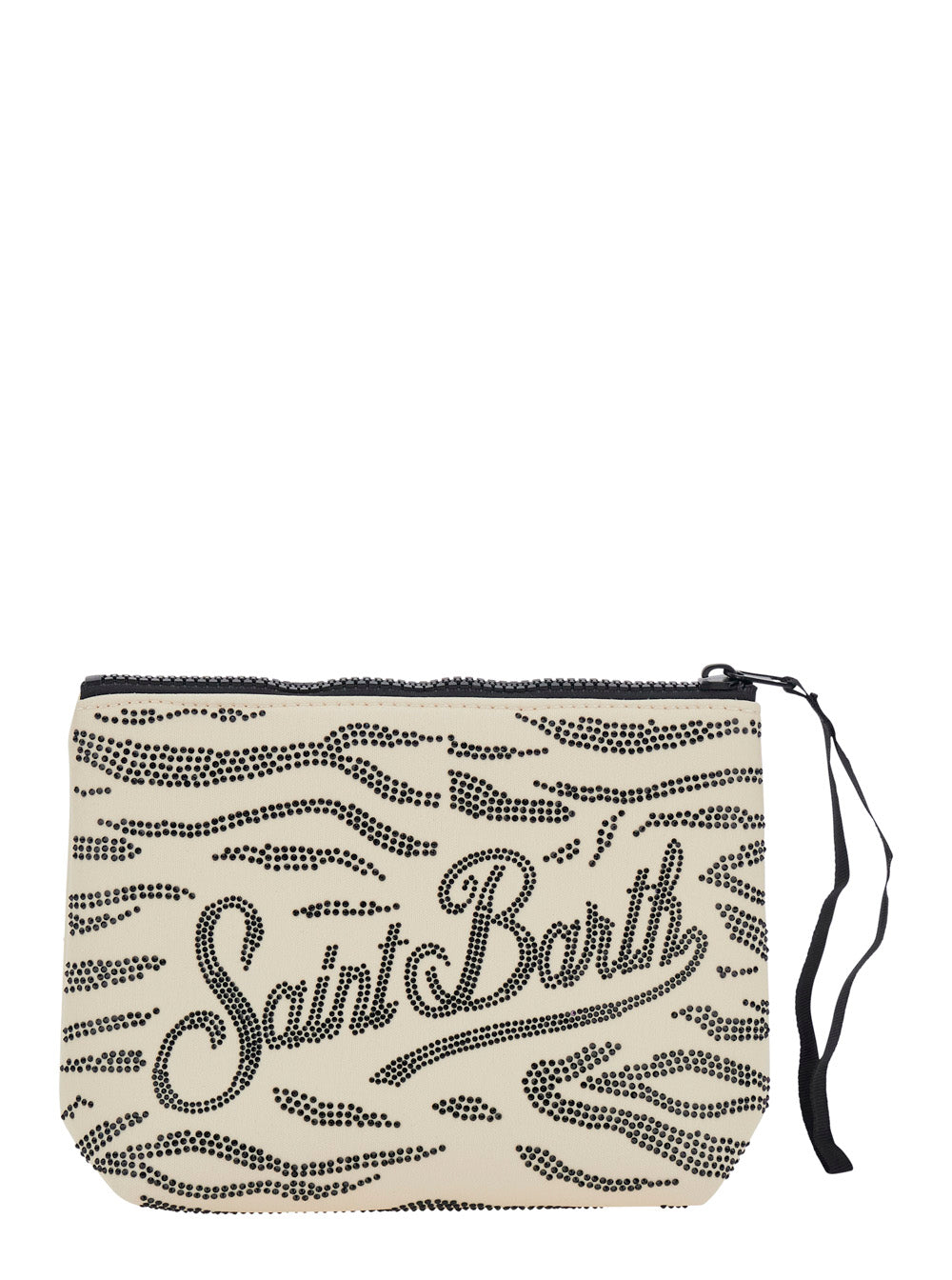 Clutch Bag ALINE STRASS with Zebra Motif in Multicolor Fabric Clutches And Pochettes