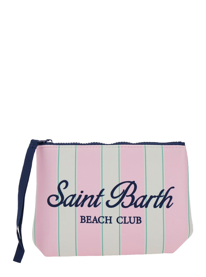 ALINE Leather Pink Clutch Bag with Chain Handle Clutches And Pochettes