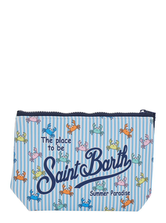 ALINE Blue Shoulder Bag with Zipper Closure and Adjustable Fabric Strap Light Clutches Pochettes
