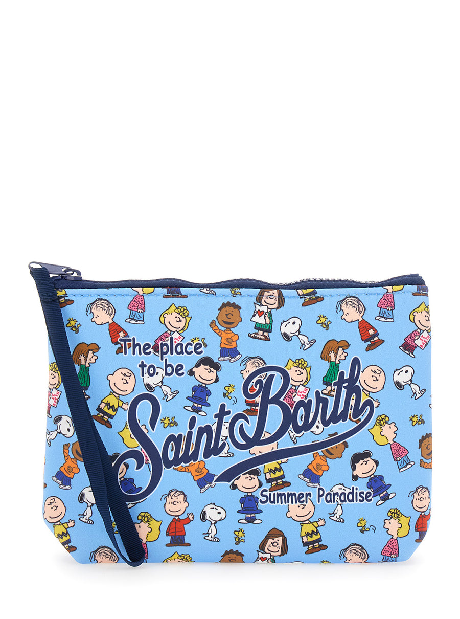 Clutch Bag Aline Light Blue Fabric Shoulder