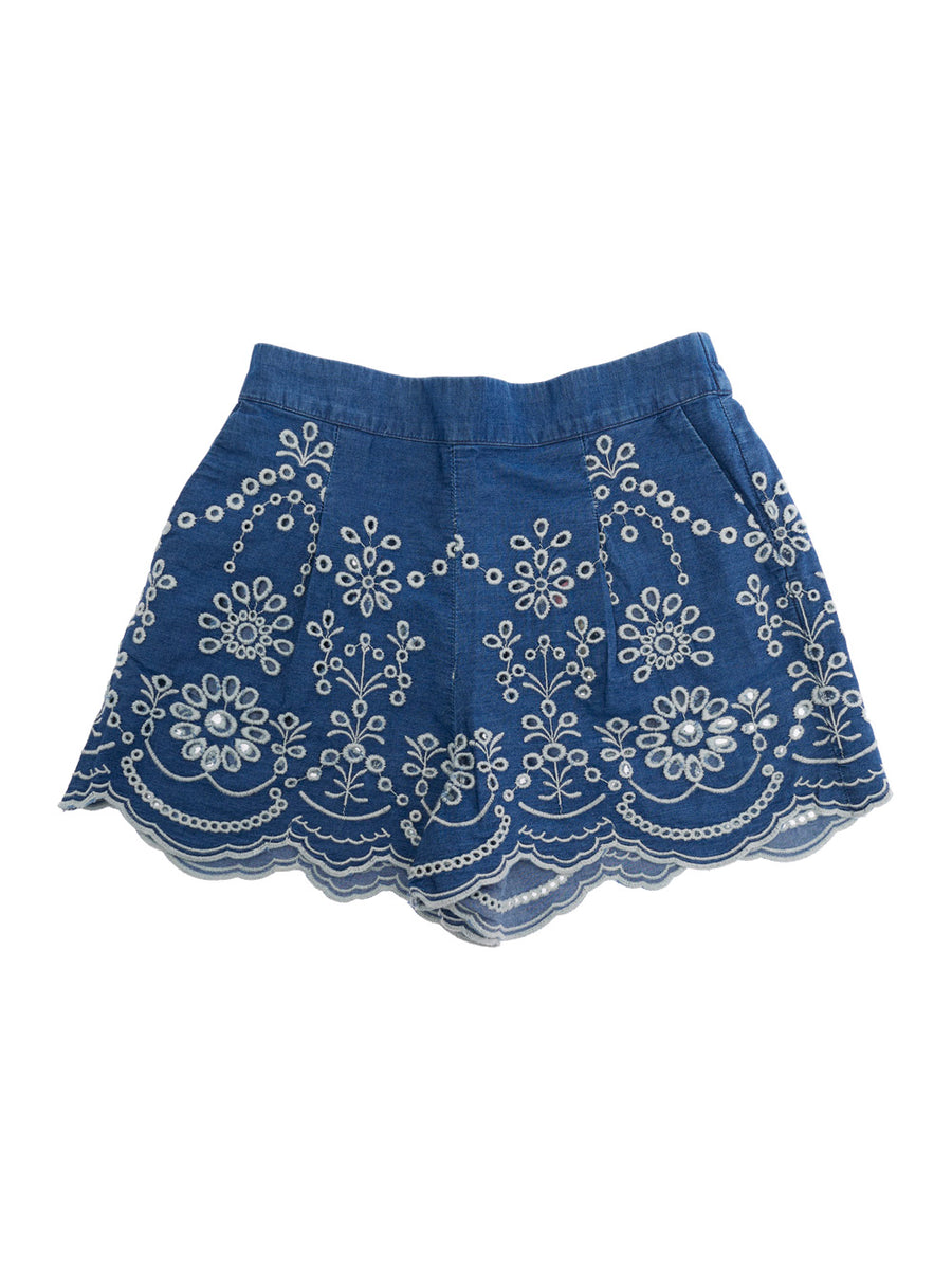 Shorts Amani Jr Chambray Blue Cotton