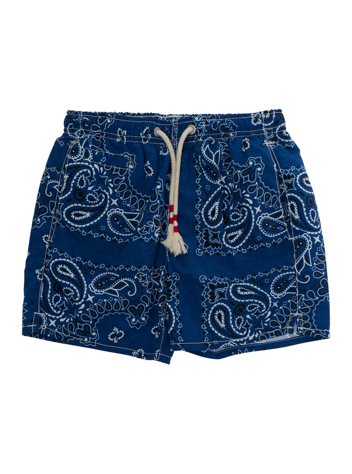 Caprese Jr Blue Swimsuit With Striped Print In Womens Fabric Blu Beachwear