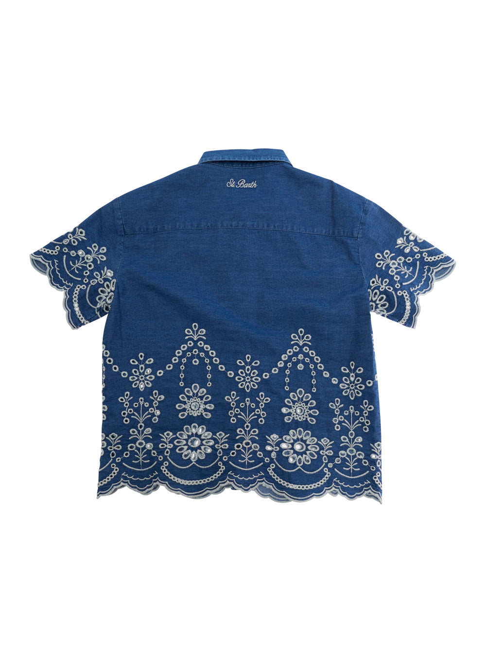 Clementine JR - Chambray M Morris Flowers Blue Shirt Blu And Blouses