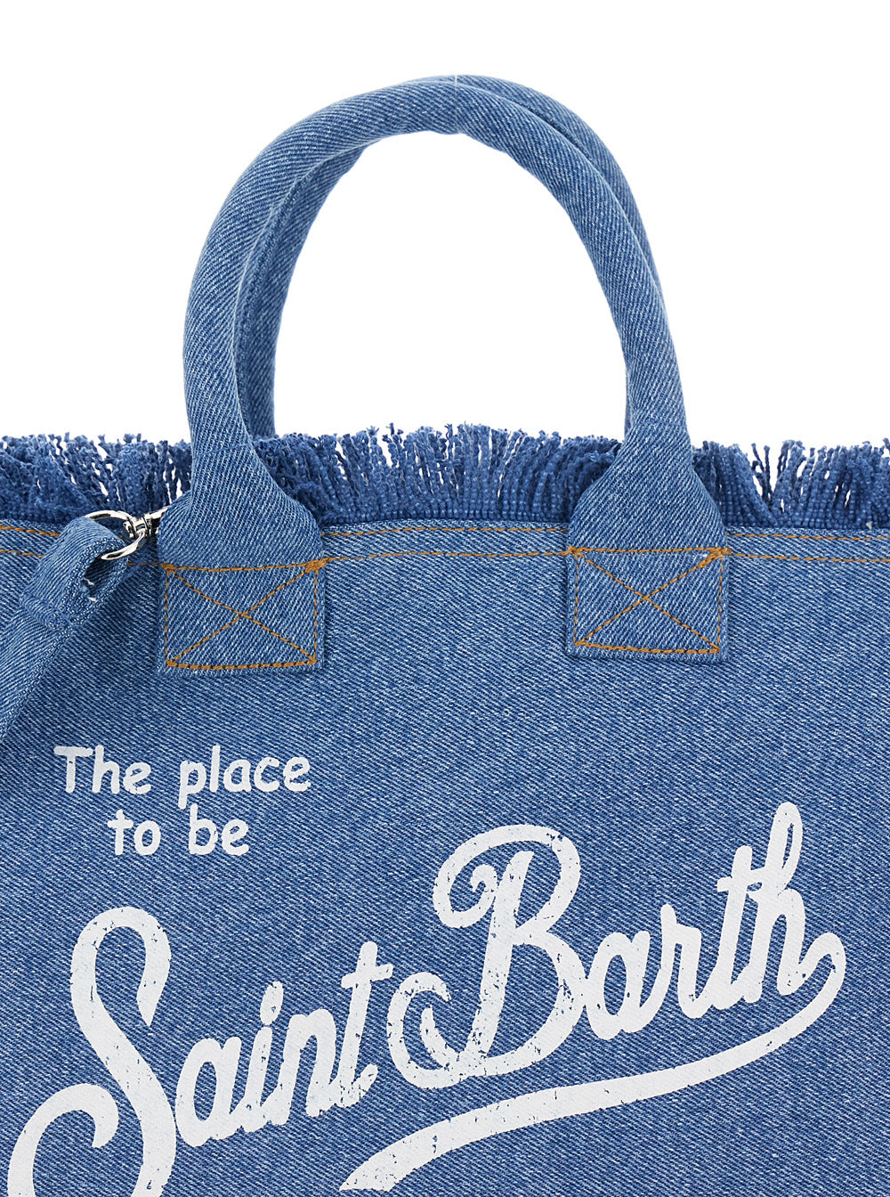 Handbag Colette With Blue Leather Details For Women Blu Hand Bags