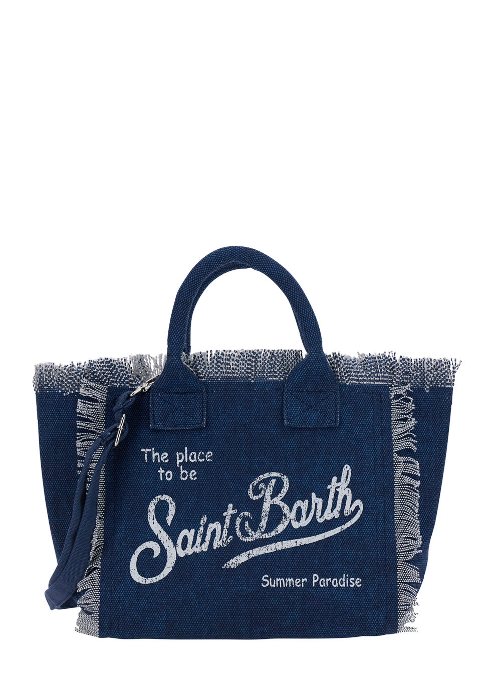 Handbag COLETTE with Short Handles and Printed Logo on the Front in Blue Leather for Women Blu Hand Bags