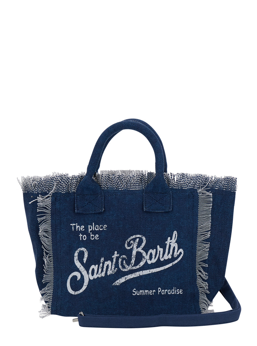 Handbag COLETTE with Short Handles and Printed Logo on the Front in Blue Leather for Women Blu Hand Bags