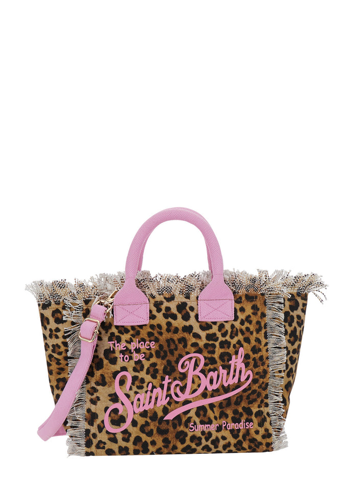 Handbag COLETTE with Multicolored Design in Canvas Multicolor Hand Bags