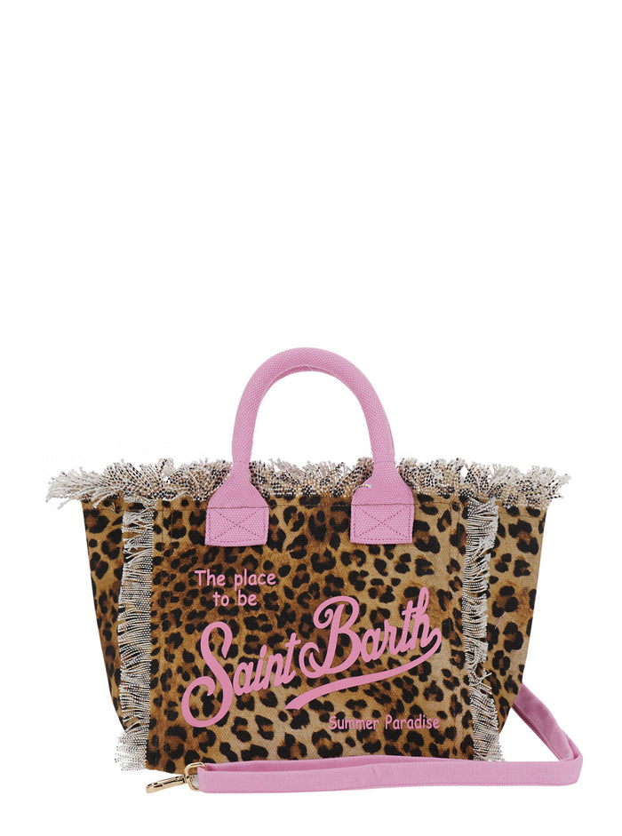 Handbag COLETTE with Multicolored Design in Canvas Multicolor Hand Bags
