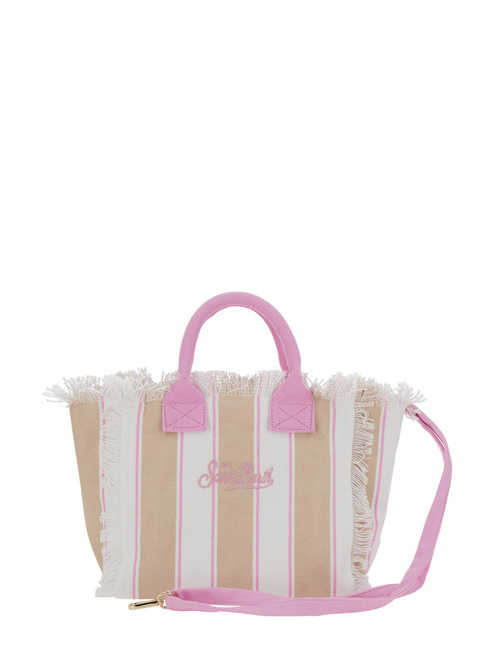 Handbag Colette with floral print and leather details in multicolored fabric Women Multicolor Hand Bags