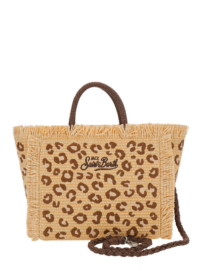 Handbag Colette Straw with Beige Handles for Women Hand Bags