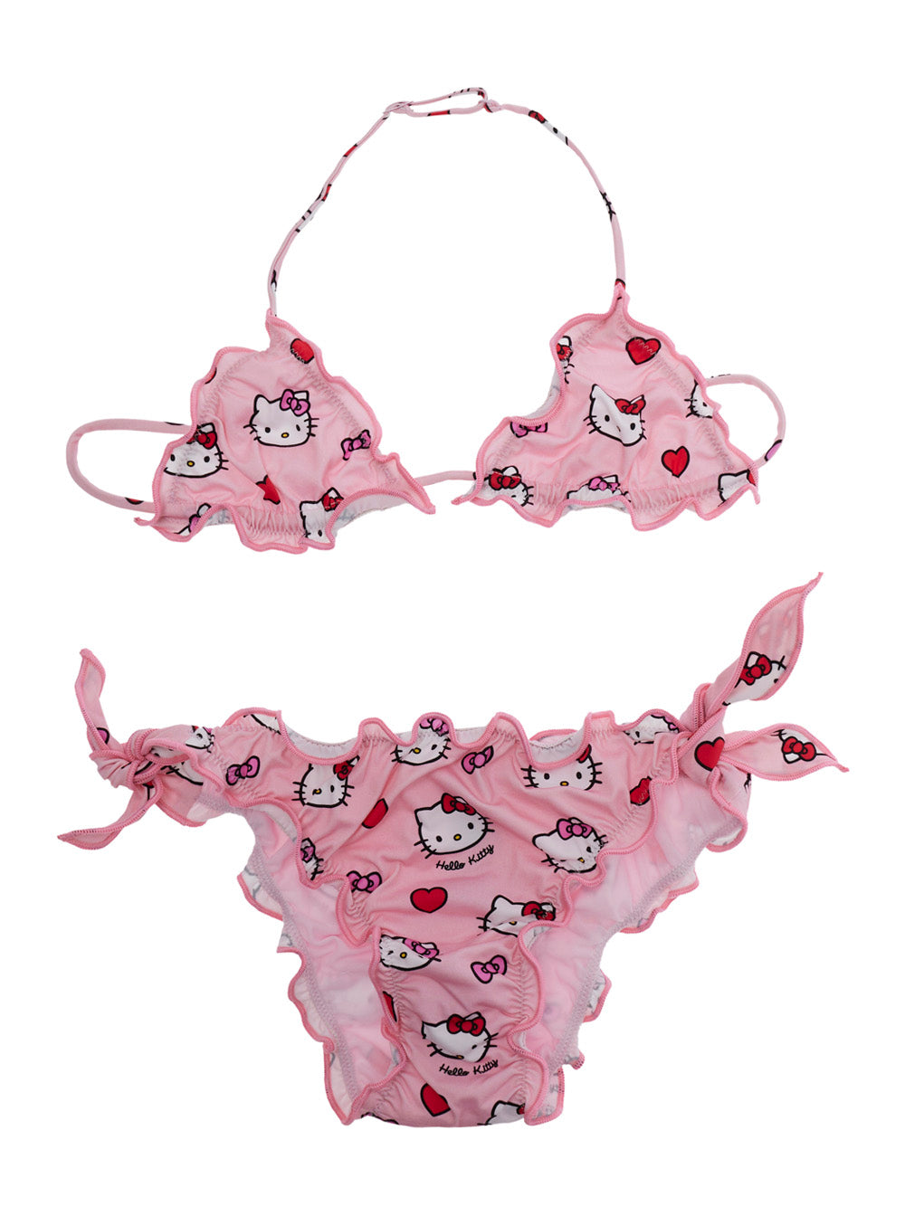 CRIS - HELLO KITTY FACE 20 Bikini with Print in Pink for Girls Beachwear