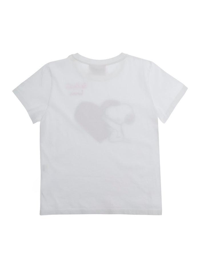 Elly - Snoopy Drawing 01n Strass Emb T-Shirt White Tshirts And Polo Shirts