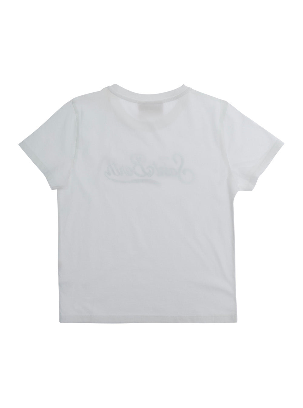 Elly - Sb 01n Strass White T-Shirt With Details Cotton For Women Tshirts And Polo Shirts